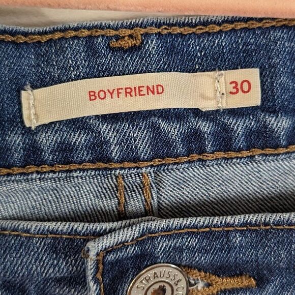 Levi's Blue Boyfriend Jeans - Picture 3 of 6